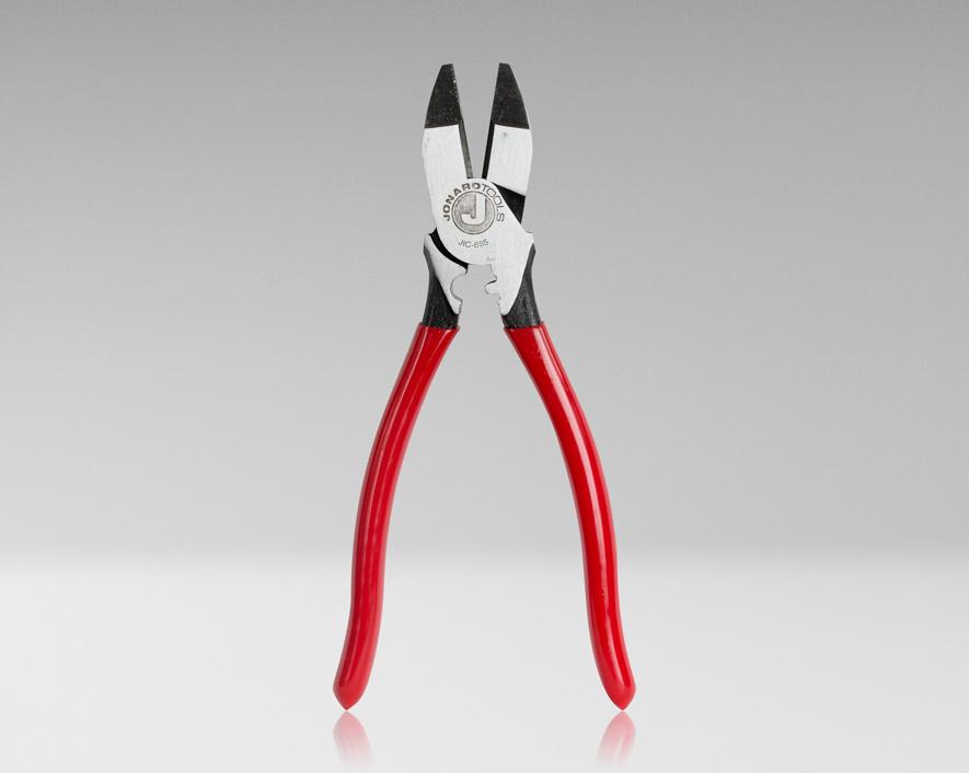 Lineman's Pliers with Fish Tape Puller & Crimper - Certified