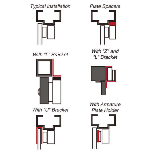 Seco-Larm E-946FC-600Q 600-lb Electromagnetic gate lock, face or surface mount, UL Listed