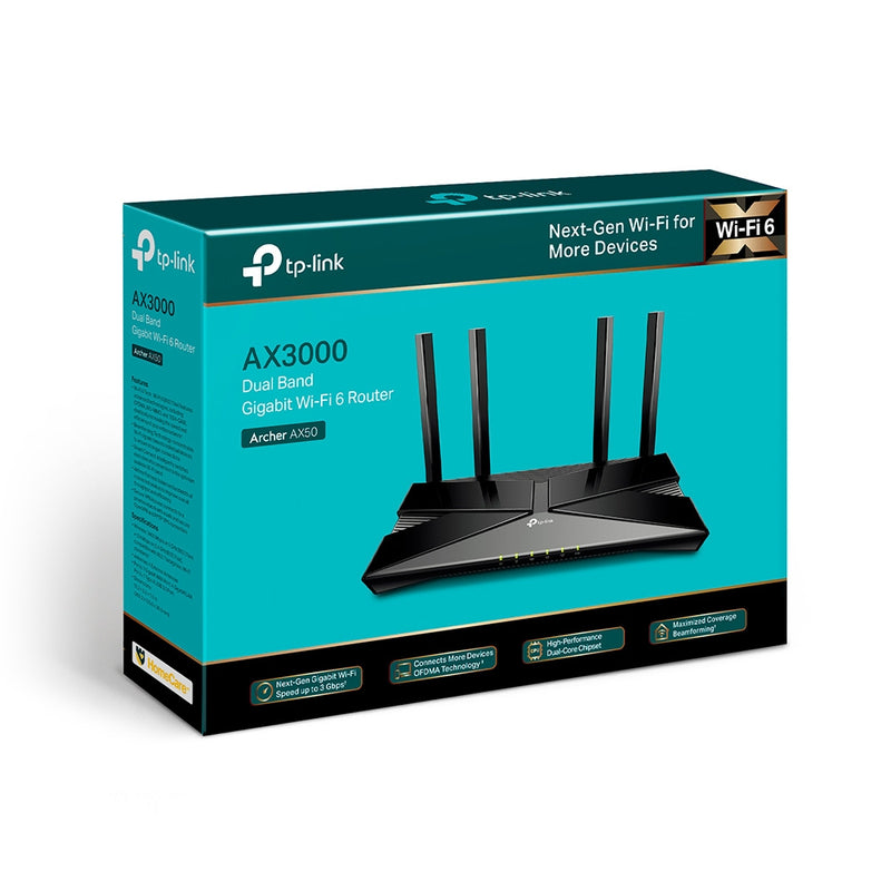 TP-Link Archer AX50 AX3000 Dual Band Gigabit Wi-Fi 6 Router