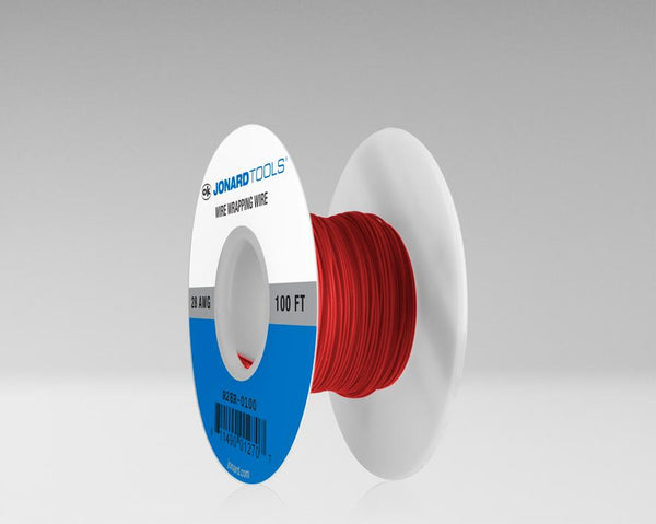 28 AWG KynarÂ® Wire, Red, 100 ft