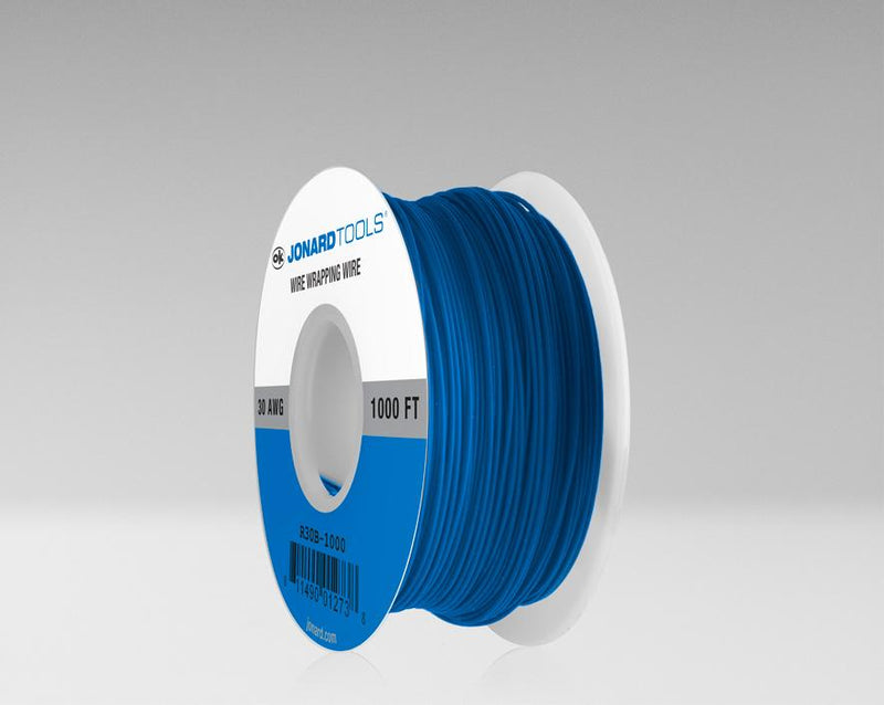 30 AWG KynarÂ® Wire, Blue, 1000 ft