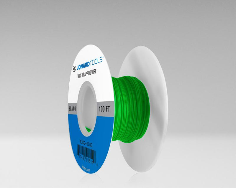 30 AWG KynarÂ® Wire, Green, 100 ft